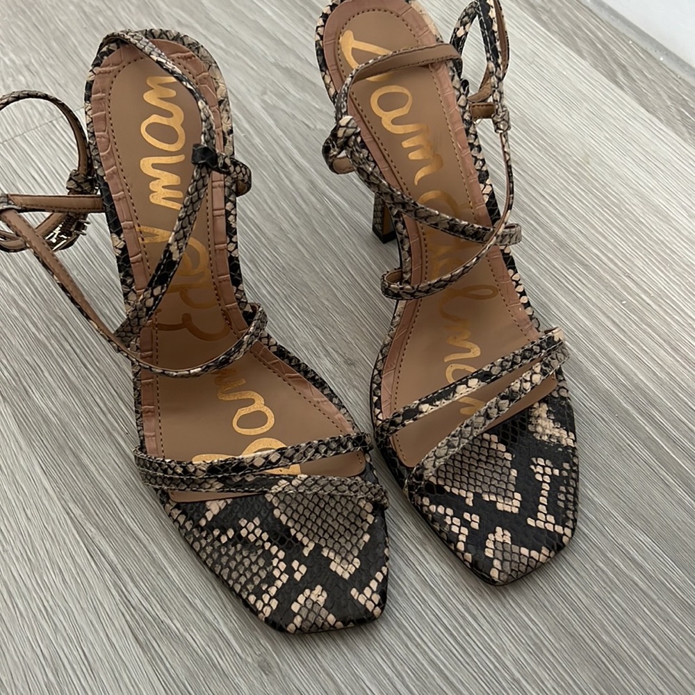 Sam Edelman Leeanne Snake Skin Strappy Dress Sandals High heels